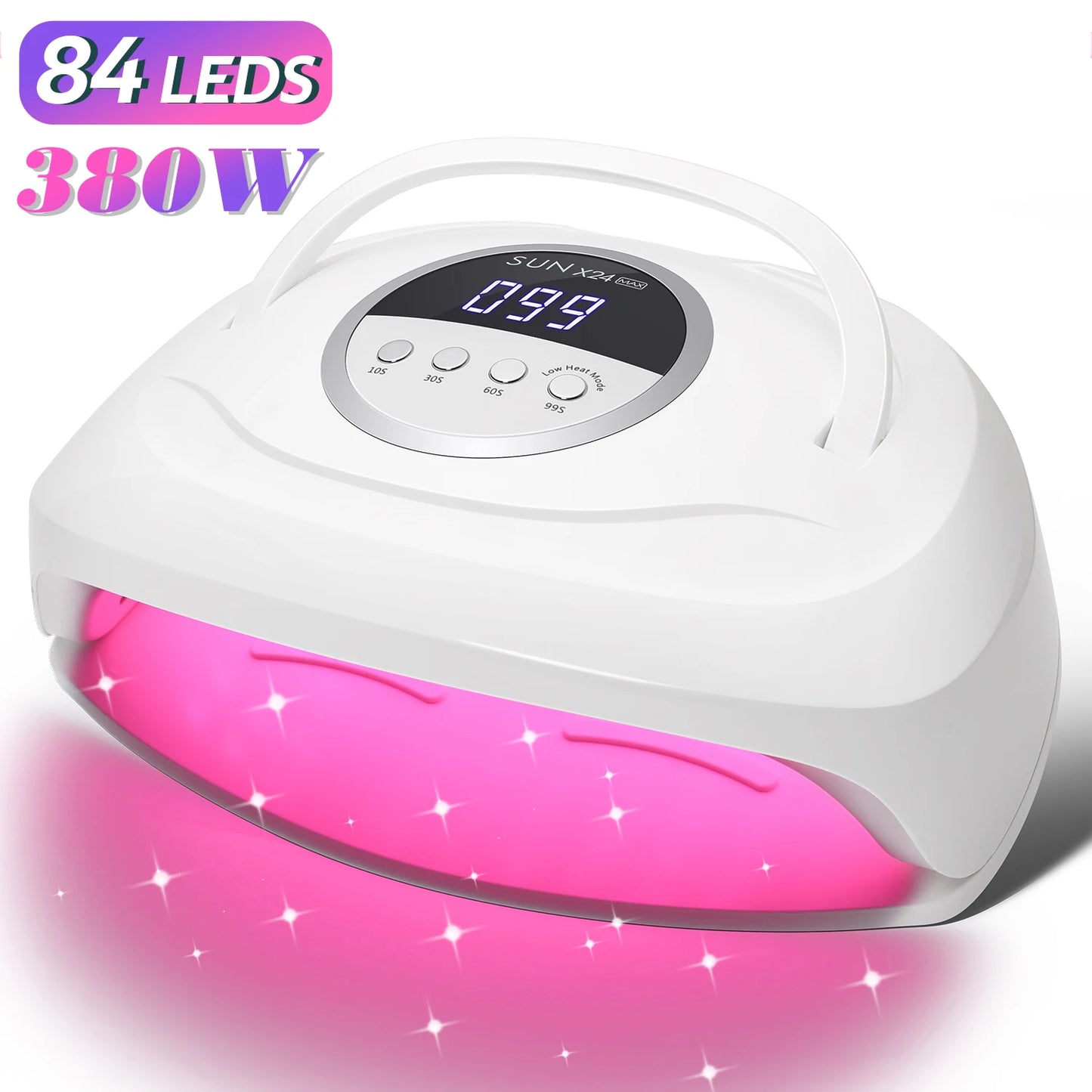 380W UV LED Nail Lamp – Professional Nail Dryer for Gel Polish with 4 Timers & Auto Sensor