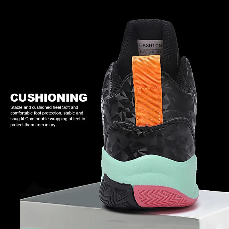 Kids Basketball Shoes – Non-Slip Outdoor Sports Sneakers | Breathable Mesh High-Top Running Shoes for Boys & Girls