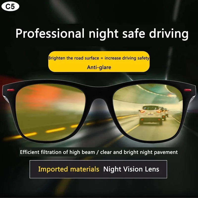 “Night Vision Polarized Sunglasses – Anti-Glare Driving Glasses with UV400 Protection”
