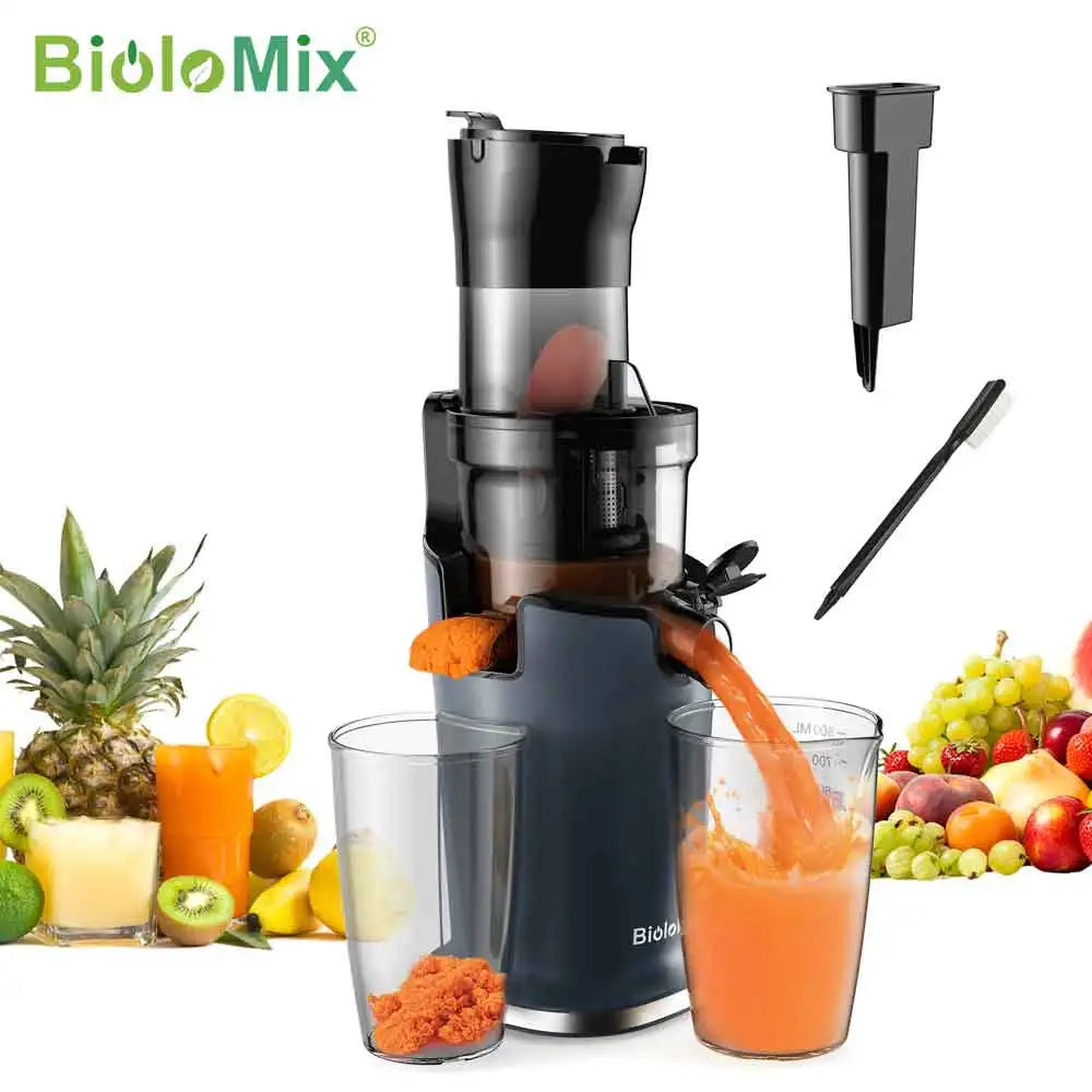 Biolomix cold press juicer for home kitchen smoothies and juices