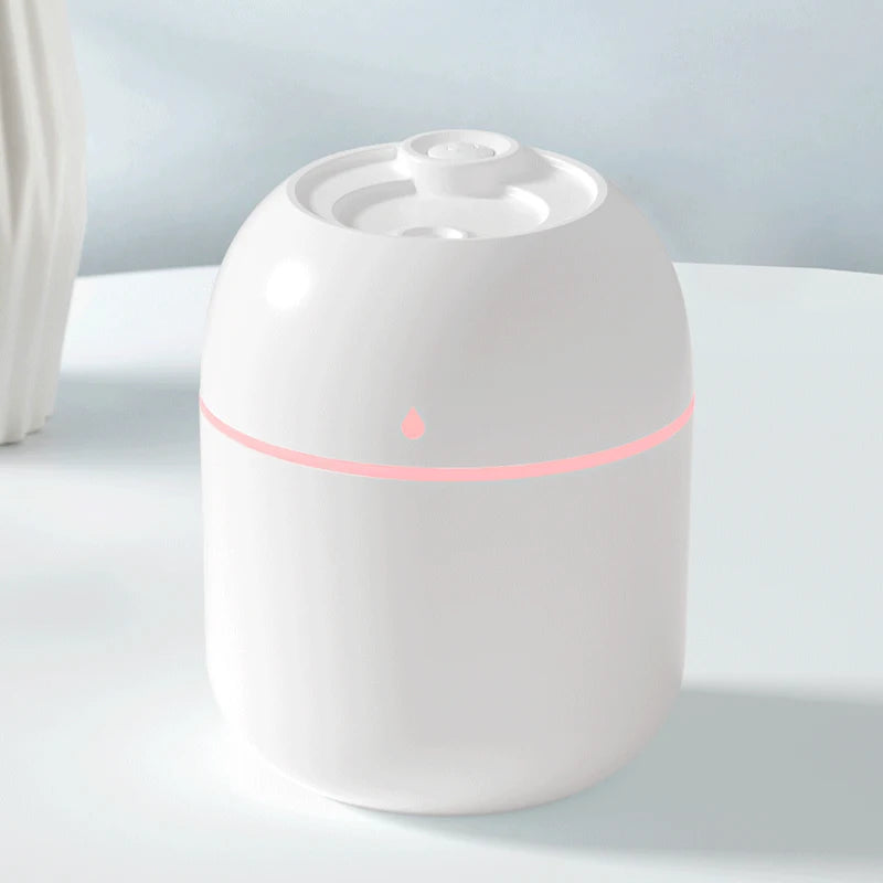 Portable USB Humidifier 220ml | Quiet Mist & LED Night Light