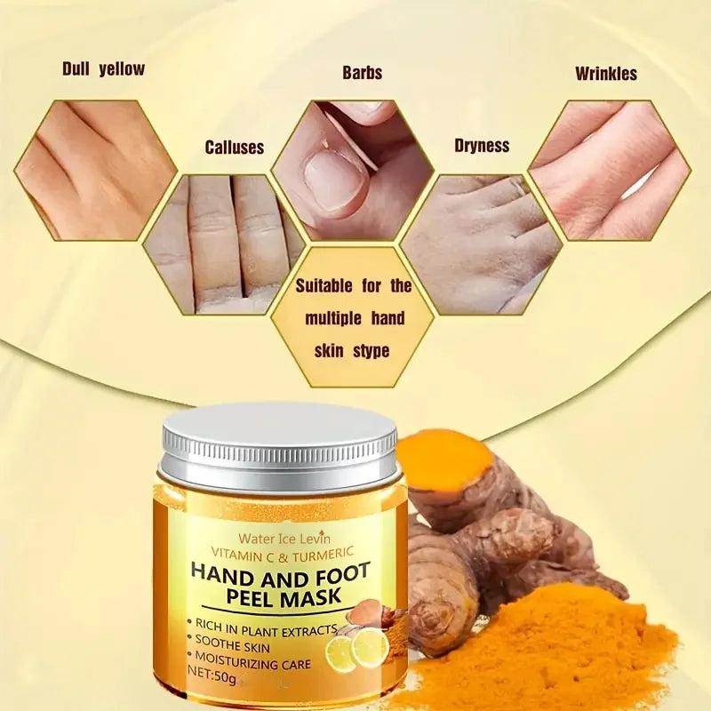 Vitamin C & Turmeric Hand & Foot Wax Mask – Deep Moisturizing & Skin Brightening.