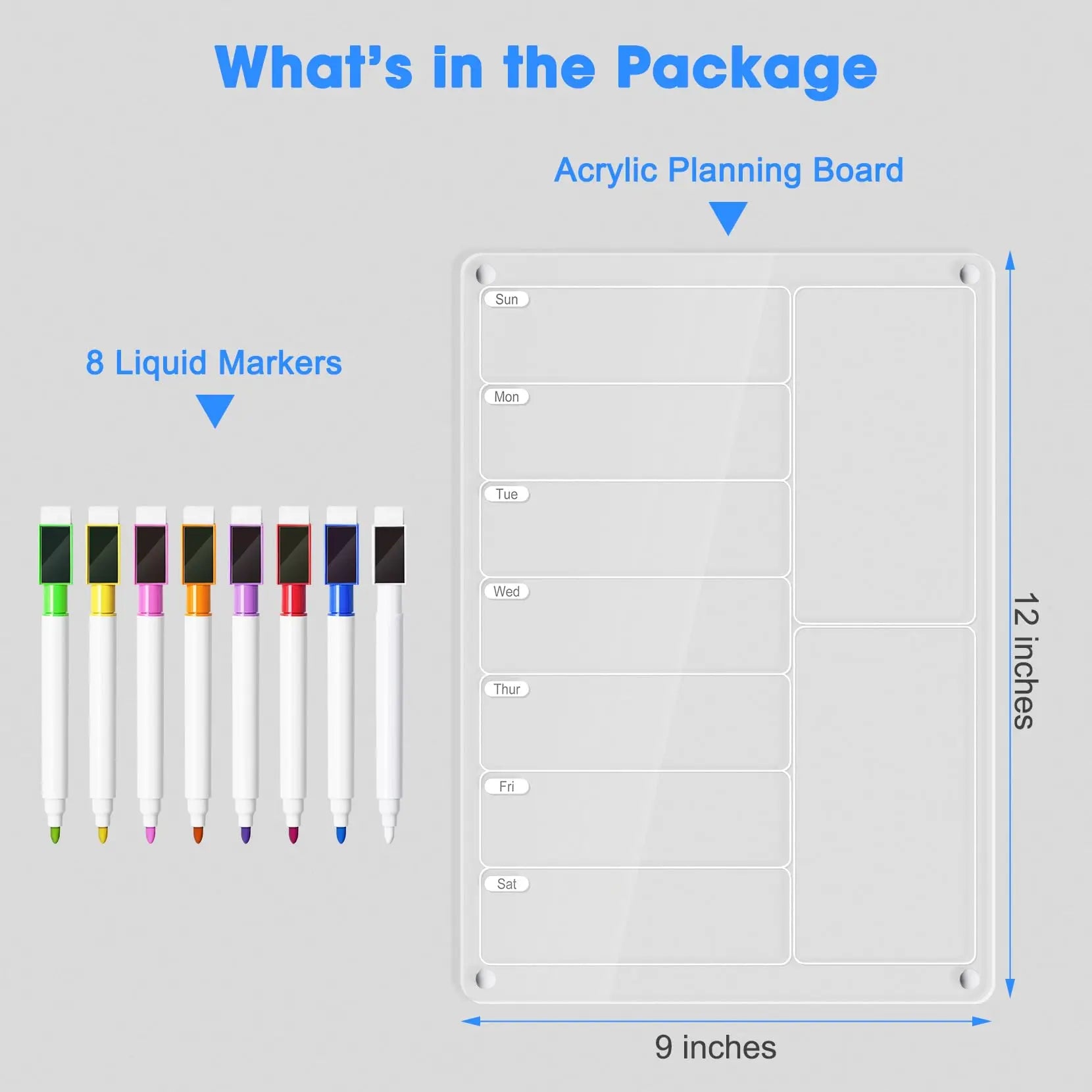 “Clear magnetic fridge calendar – dry erase board”