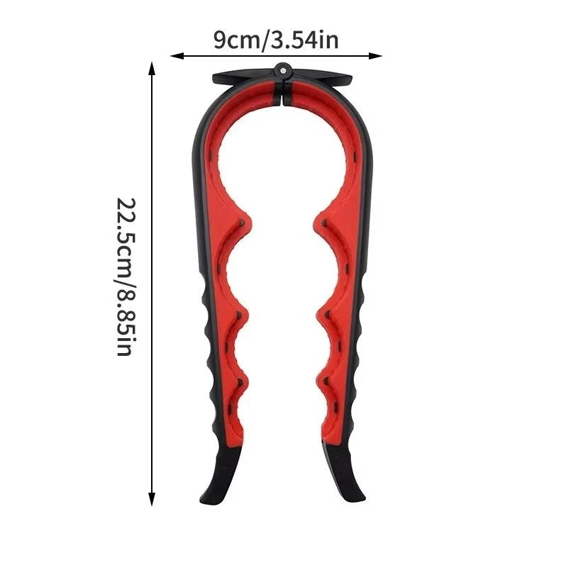 “4-in-1 multi-function can and bottle opener with anti-slip handle”