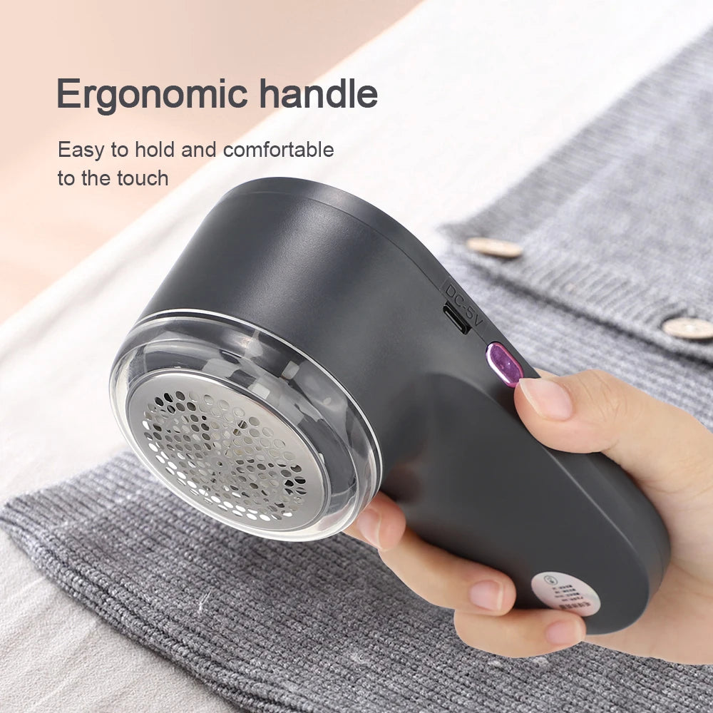 Rechargeable Fabric Lint Remover – Portable Clothes Shaver for Fluff, Fuzz & Pet Hair.