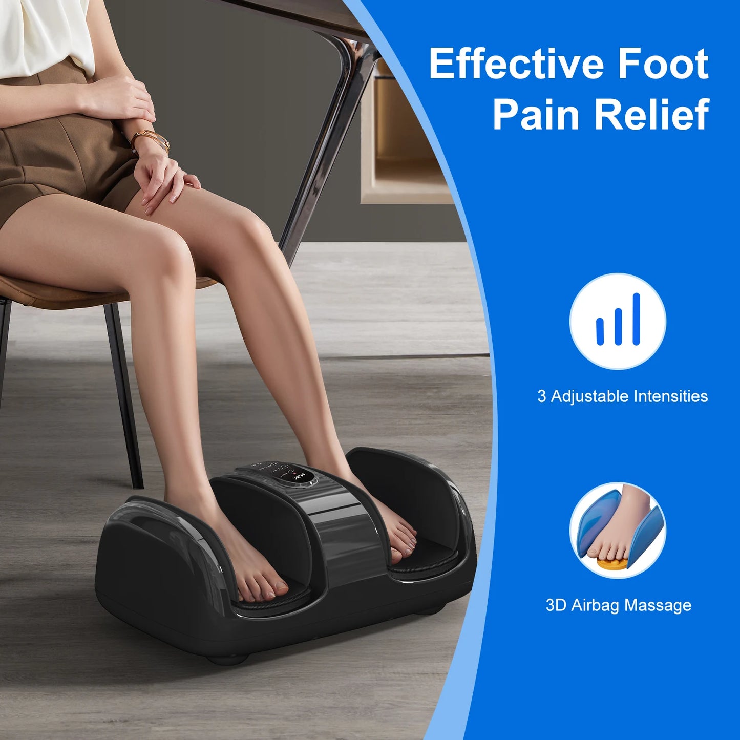 “Shiatsu Electric Foot Massager with Heat – HOMEMASSA HB-5006”