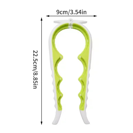 “4-in-1 multi-function can and bottle opener with anti-slip handle”