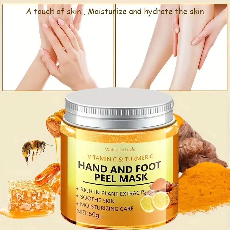 Vitamin C & Turmeric Hand & Foot Wax Mask – Deep Moisturizing & Skin Brightening.