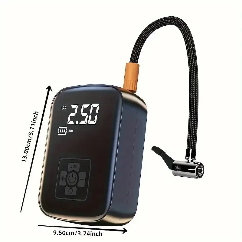 Wireless Portable Car Tire Inflator – Electric Air Pump for Car, Bike & Sports Balls.