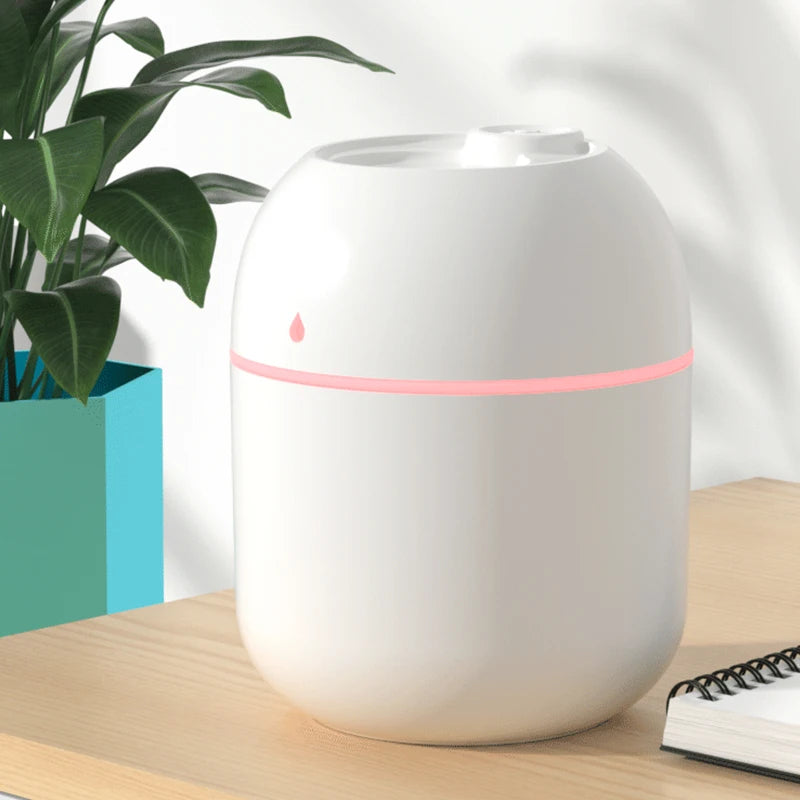 Portable USB Humidifier 220ml | Quiet Mist & LED Night Light