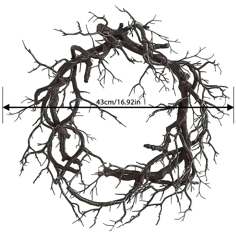 Close-up of Halloween wreath lights