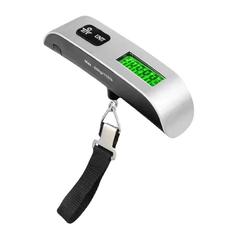 Portable Digital Luggage Scale – LCD Display, 110lb/50kg Hanging Travel Weighing Scale