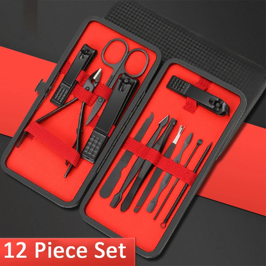 stainless steel manicure and pedicure set