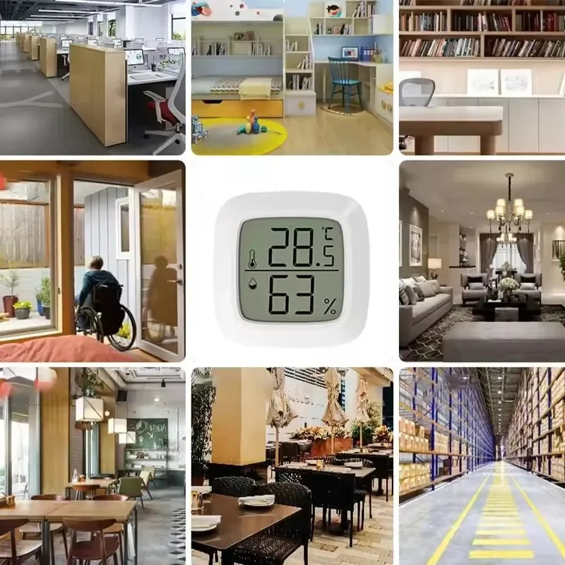 “Mini LCD indoor thermometer hygrometer with humidity display”