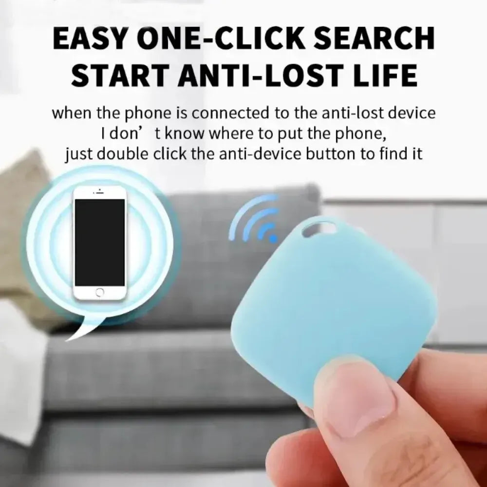 “Mini Bluetooth smart tracker in Sky Blue color”