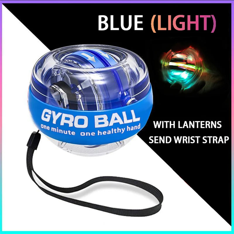 LED gyro wrist ball spinning with blue lights