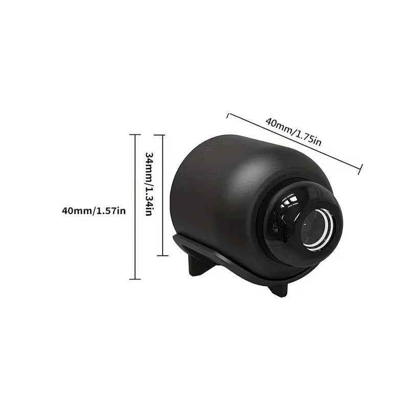 “Mini camera showing infrared night vision feature”
