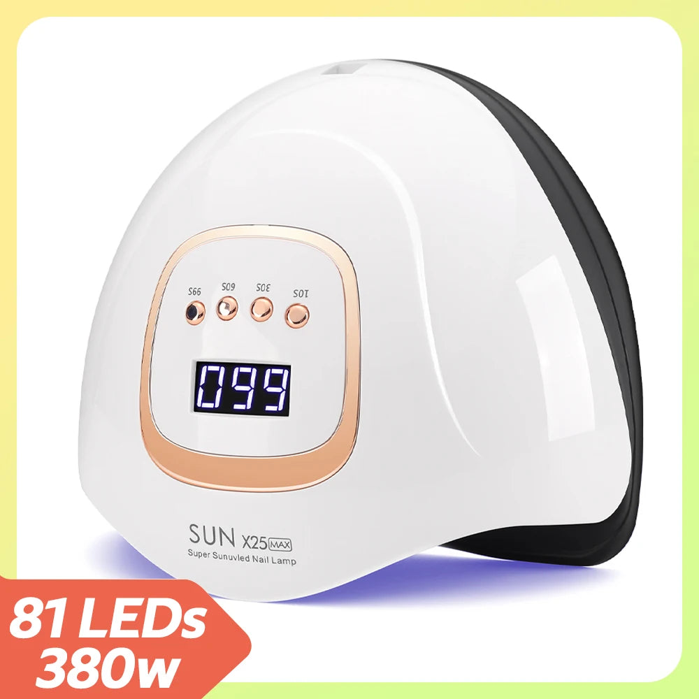 380W UV LED Nail Lamp – Professional Nail Dryer for Gel Polish with 4 Timers & Auto Sensor