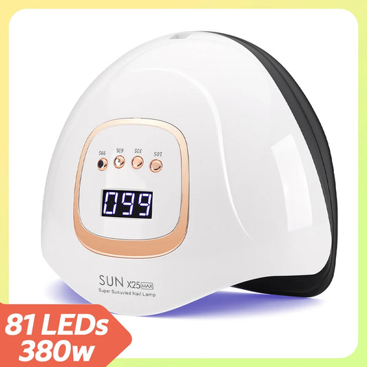 380W UV LED Nail Lamp – Professional Nail Dryer for Gel Polish with 4 Timers & Auto Sensor