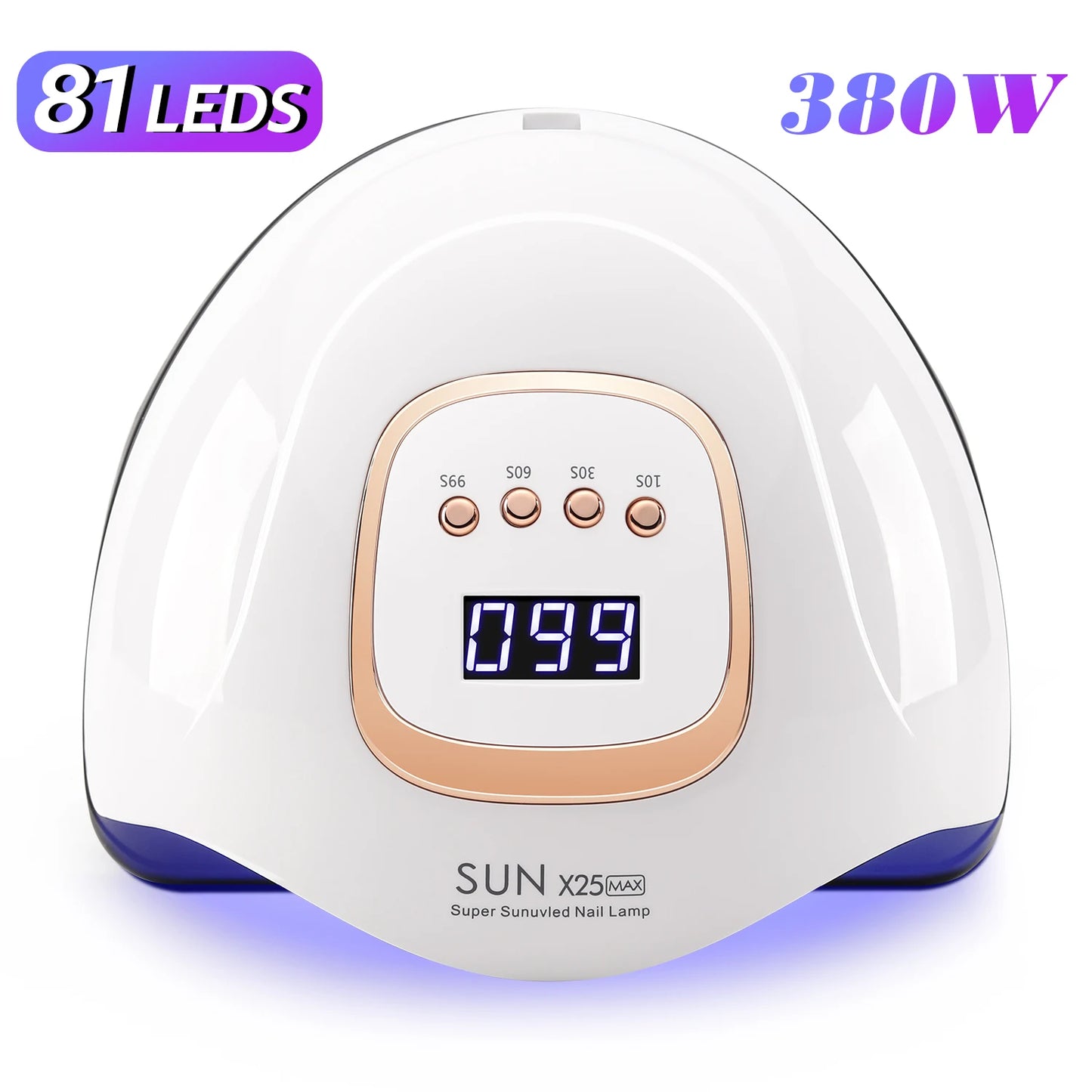380W UV LED Nail Lamp – Professional Nail Dryer for Gel Polish with 4 Timers & Auto Sensor