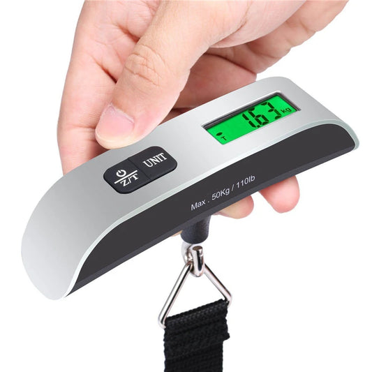 Portable Digital Luggage Scale – LCD Display, 110lb/50kg Hanging Travel Weighing Scale