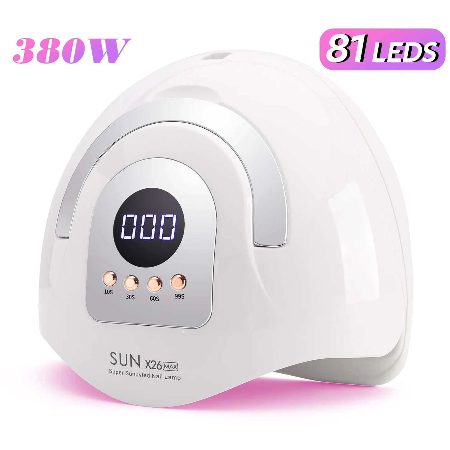 380W UV LED Nail Lamp – Professional Nail Dryer for Gel Polish with 4 Timers & Auto Sensor