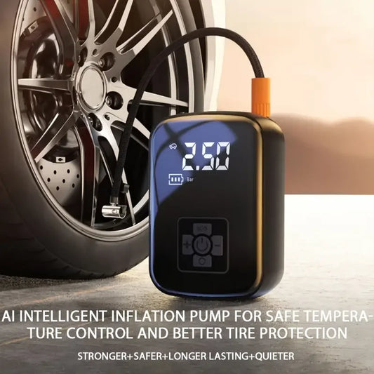 Wireless Portable Car Tire Inflator – Electric Air Pump for Car, Bike & Sports Balls.