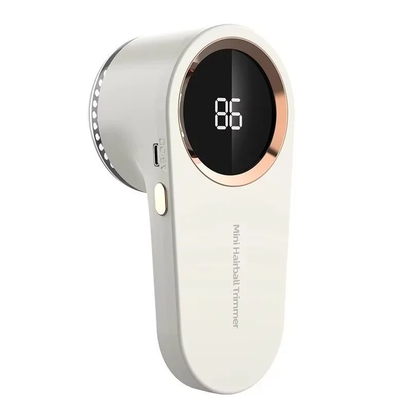 “Rechargeable portable fabric shaver in gray color”