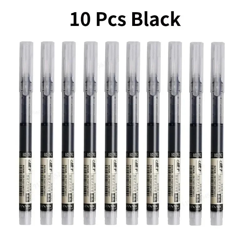 10 Pcs/Set Premium Quality Gel Ink Pens – Fine Needle Tip, Smooth Writing Ballpoint Pens for Office & School