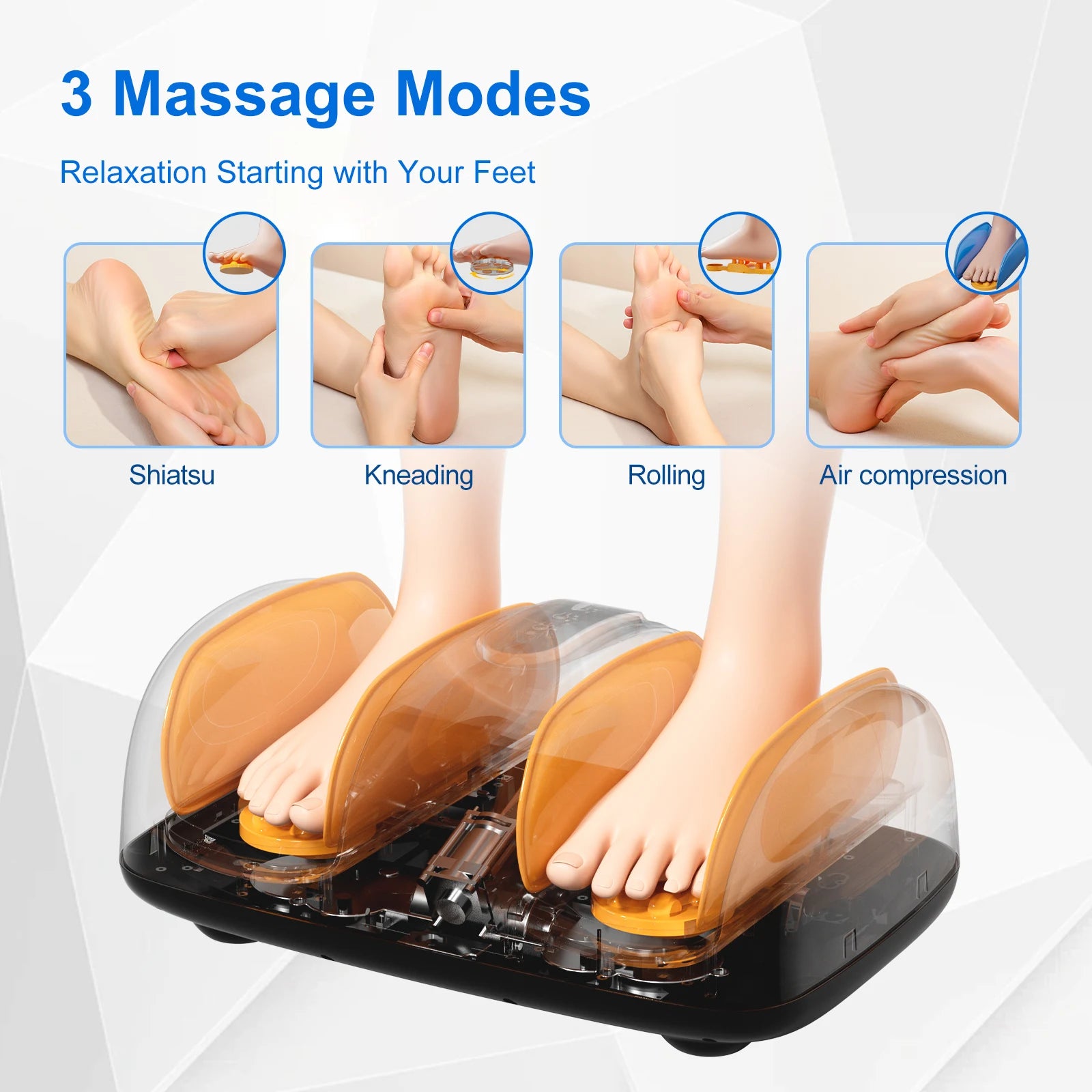 “Shiatsu Electric Foot Massager with Heat – HOMEMASSA HB-5006”