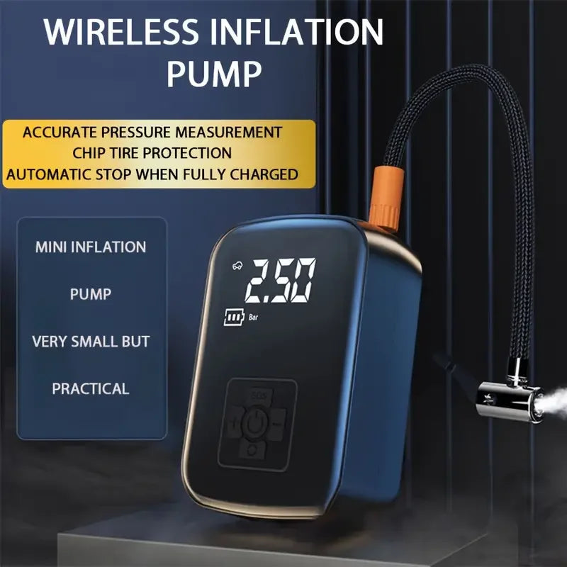 Wireless Portable Car Tire Inflator – Electric Air Pump for Car, Bike & Sports Balls.