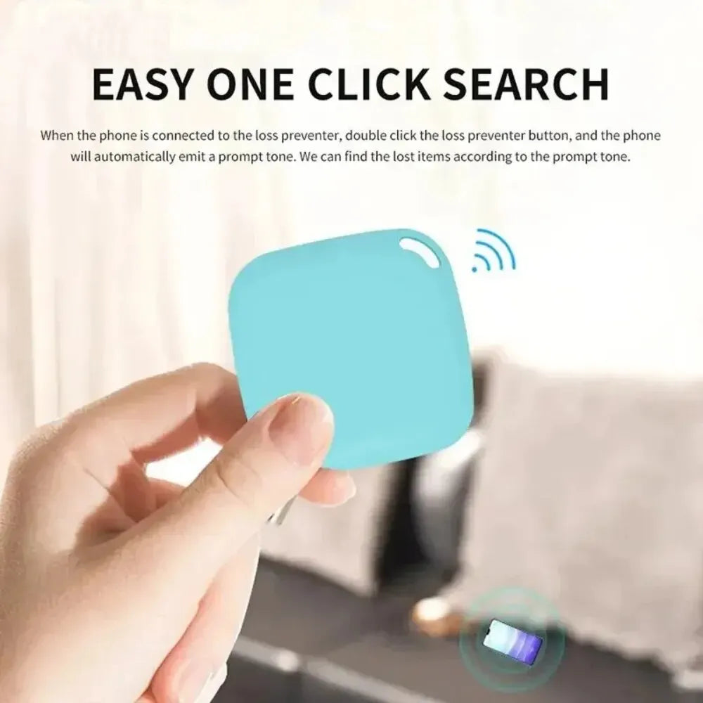 “Mini Bluetooth smart tracker in Sky Blue color”