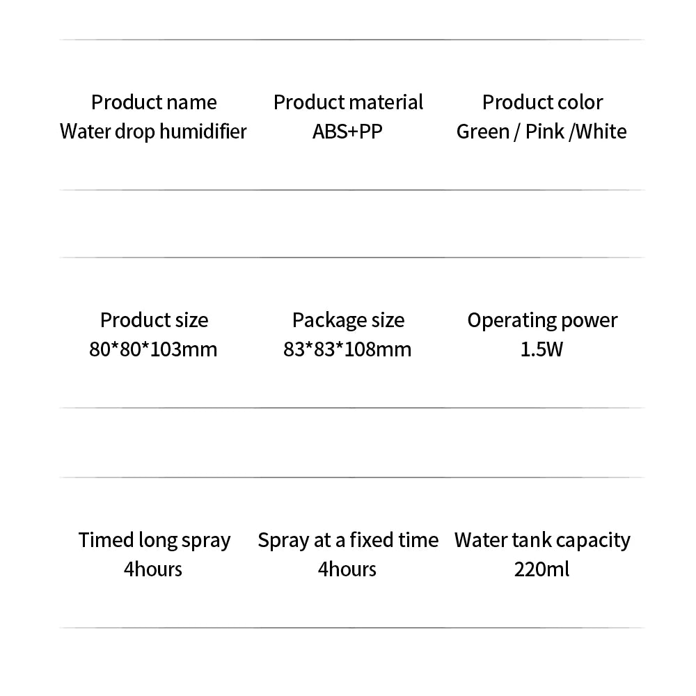 Portable USB Humidifier 220ml | Quiet Mist & LED Night Light